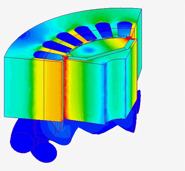 Simulation of magnet state under motor operation